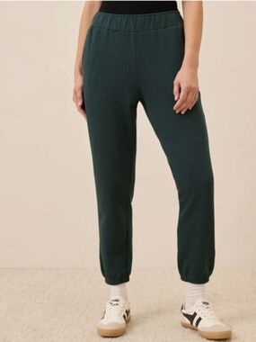 Pact Organic Brushed Fleece Sweatpants Green Women's XXL Green